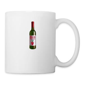 save vinotou, winnetou, wein,vino,weinflasche - Tasse - Weiß - Rechts
