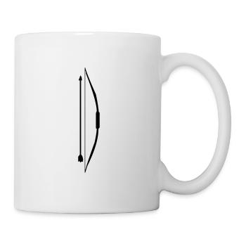 Bow with arrow design - Mug - white - Right