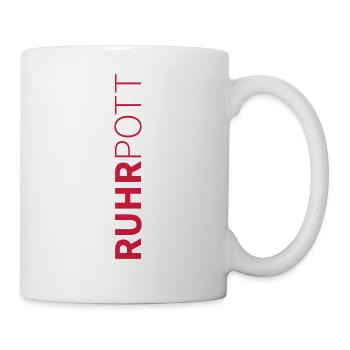 Ruhrpott-Logo – Der Pott steht Kopf! - Tasse - Weiß - Rechts