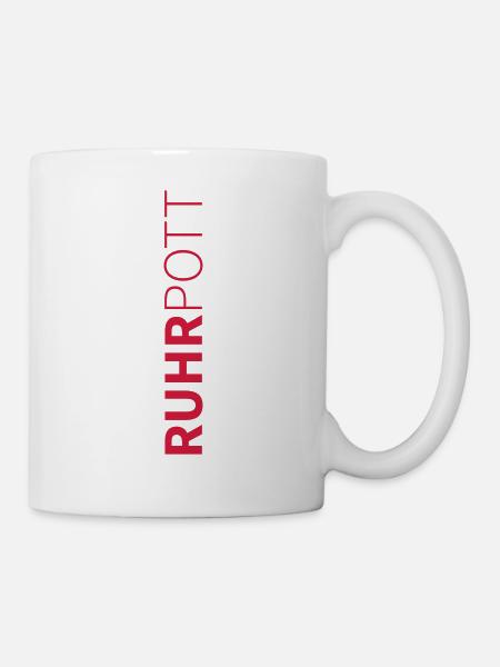 Ruhrpott-Logo – Der Pott steht Kopf! - Tasse - Weiß
