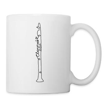 one line clarinet - Tasse - Weiß - Rechts