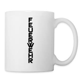 Feuerwehr Schrift senkrecht mittig kombinierbar - Tasse - Weiß - Rechts