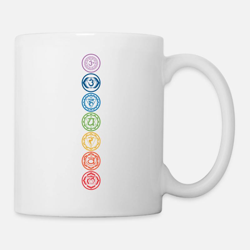 7 Chakren - Tasse - Weiß