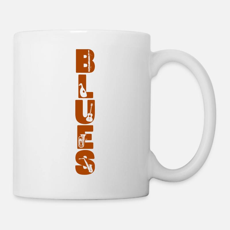 Inscription Blues - Mug blanc - blanc