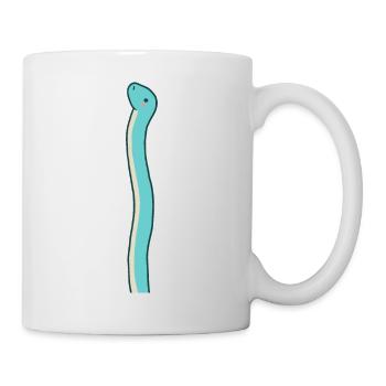 hugadino Dino mit laaangem Hals, süßer Dinosaurier - Tasse - Weiß - Rechts