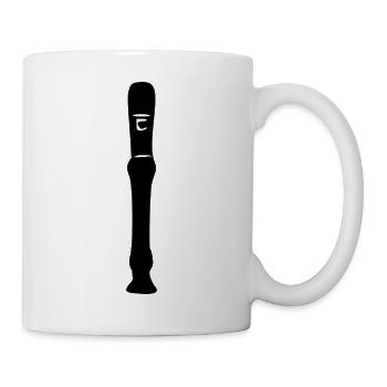 Blockflöte Geschenk Musik  - Tasse - Weiß - Rechts
