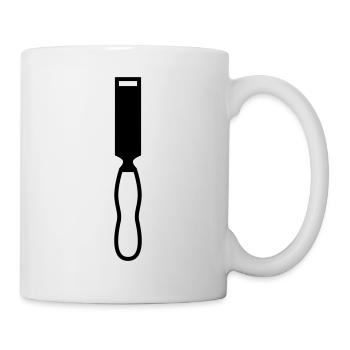 Symbole de ciseau - Mug blanc - blanc - Droite