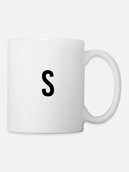 Buchstabe S Name Geschenk Geschenk idee Weihnachts - Tasse - Weiß