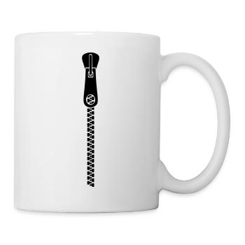 reißverschluss - Tasse - Weiß - Rechts