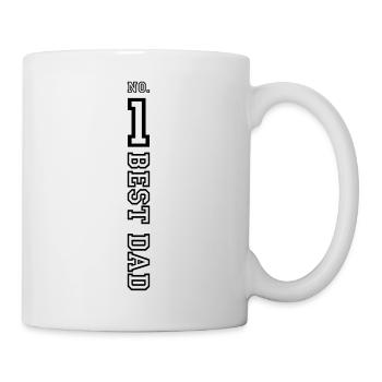 No. 1 Best Dad - Tasse - Weiß - Rechts