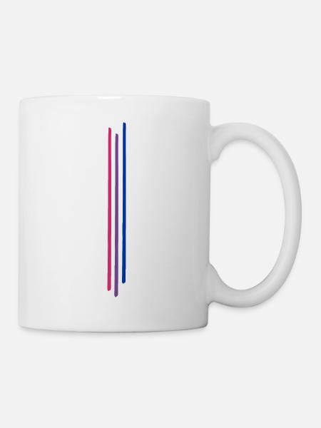 Subtle Bisexual Pride, Bi Flag, Pride Month - Tasse - Weiß