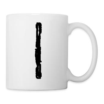 Elder Futhark Rune Isa - Buchstabe I - Tasse - Weiß - Rechts