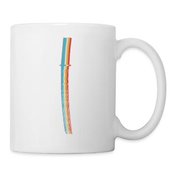 Samurai Japan Katana Ninja Sword retro vector 4 - Mug - white - Right