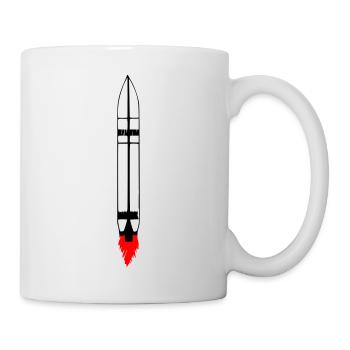 Vecteur de vol spatial spatial de fusée spatiale - Mug blanc - blanc - Droite