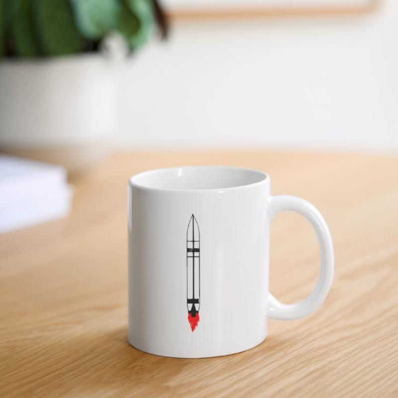 Vecteur de vol spatial spatial de fusée spatiale Mug blanc