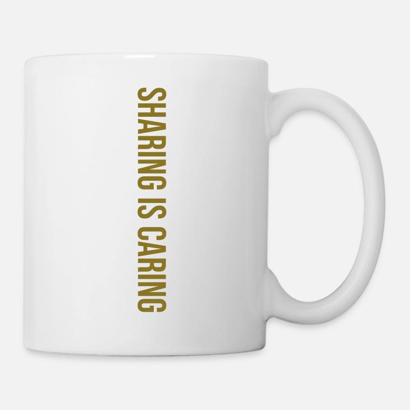 Teilen Bedeutet Fürsorge Hilfe Spruch Geschenk - Tasse - Weiß