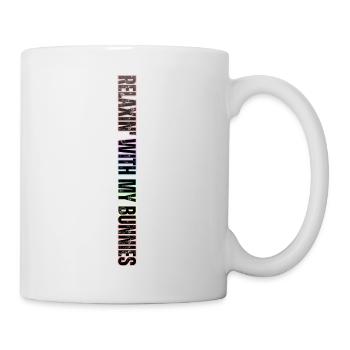 Relaxin' With My Bunnies – Pastel chill with humor - Mug - white - Right