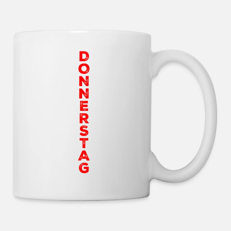 Jeudi - rouge - Mug blanc - blanc