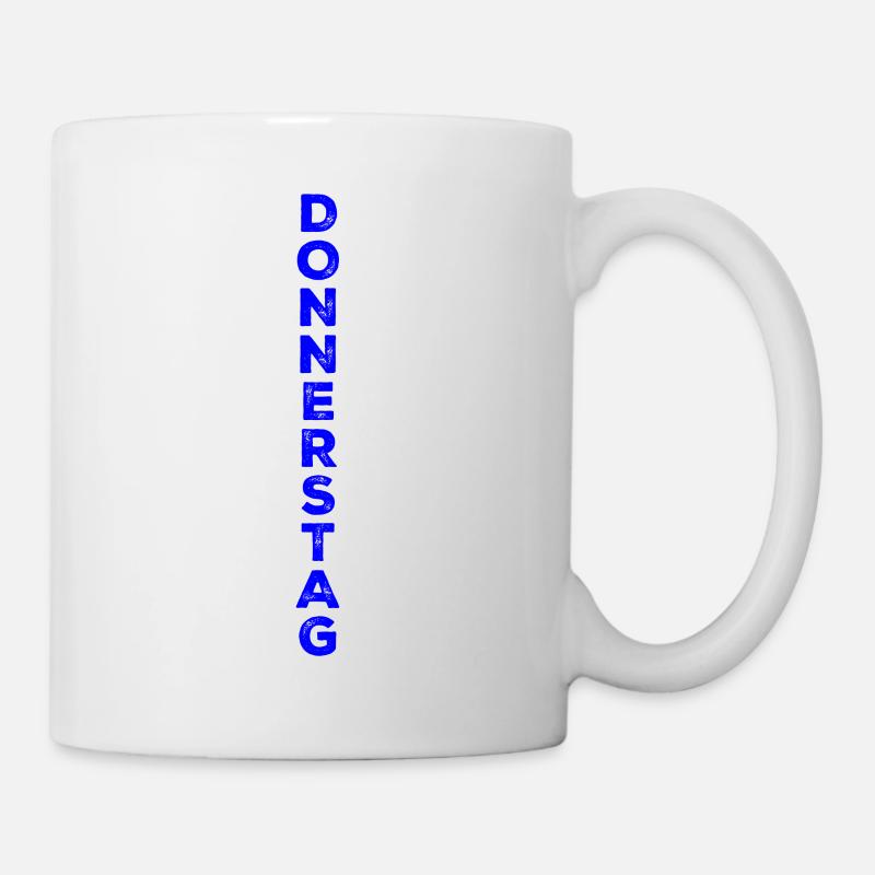 Thursday - blue - Mug - white