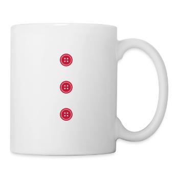 Knopfreihe bestehend aus drei Knöpfen - Tasse - Weiß - Rechts