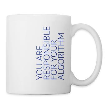 nerdy wisdom algorithm black - Tasse - Weiß - Rechts
