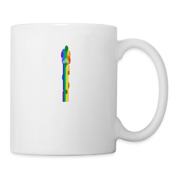 asperges colorées, lgbt, asperges, arc-en-ciel - Mug blanc - blanc - Droite