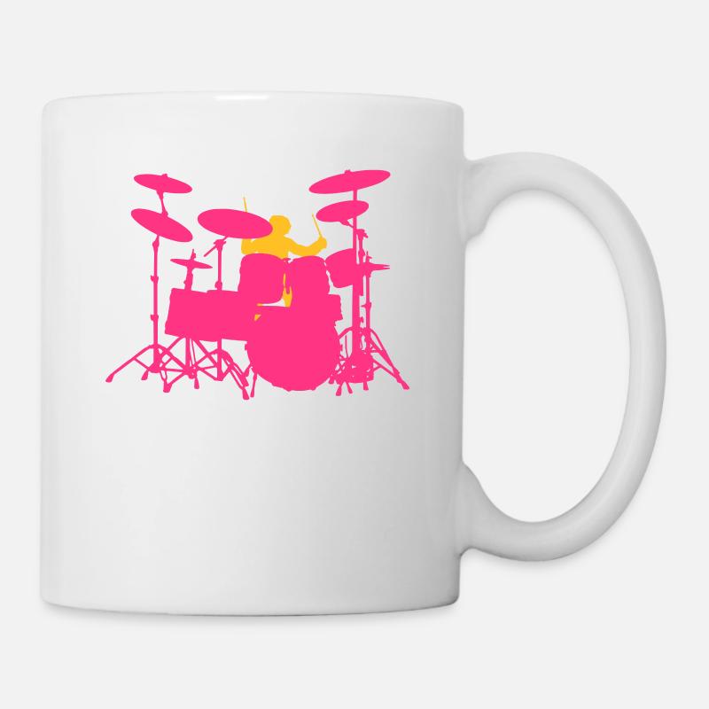 ensemble de tambour - Mug blanc - blanc
