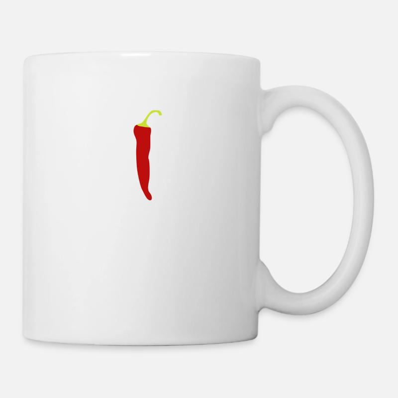 Peperoni Chili Geschenk Geschenkidee Hot - Tasse - Weiß