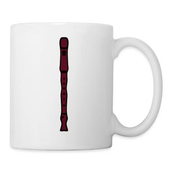 recorder flute - Mug - white - Right