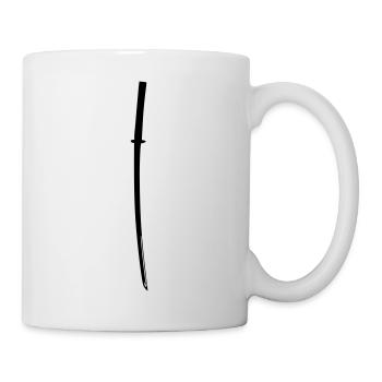 Samurai Japan Katana Ninja Sword retro Vector 1 - Mug - white - Right