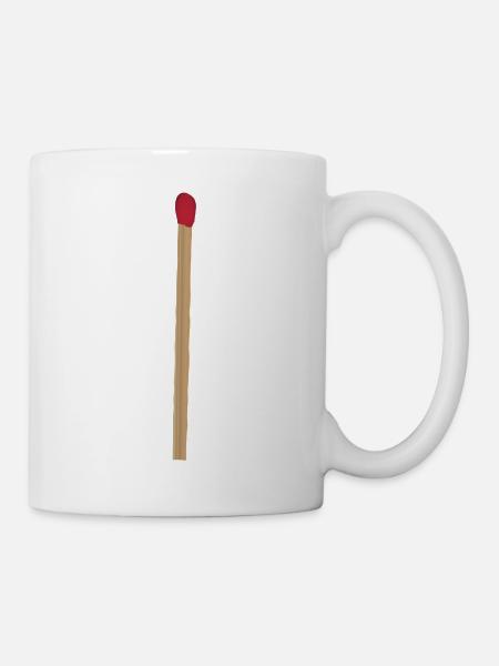 Streichholz - Tasse - Weiß