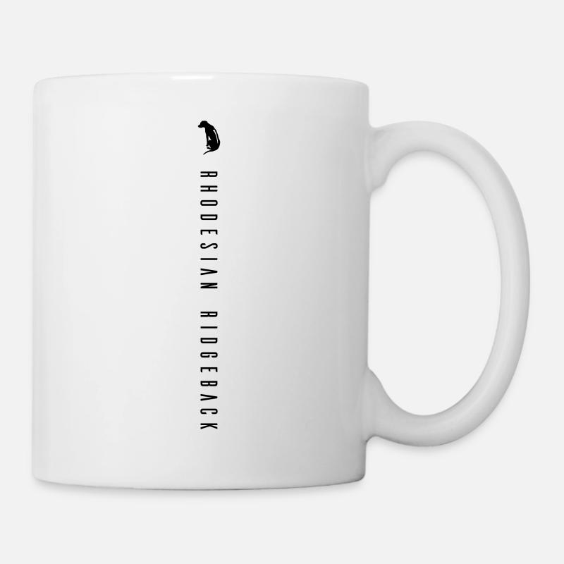 Inscription Rhodesian Ridgeback - verticale - Mug blanc - blanc