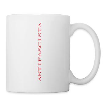 Lettrage antifasciste vertical (étiré) - Mug blanc - blanc - Droite