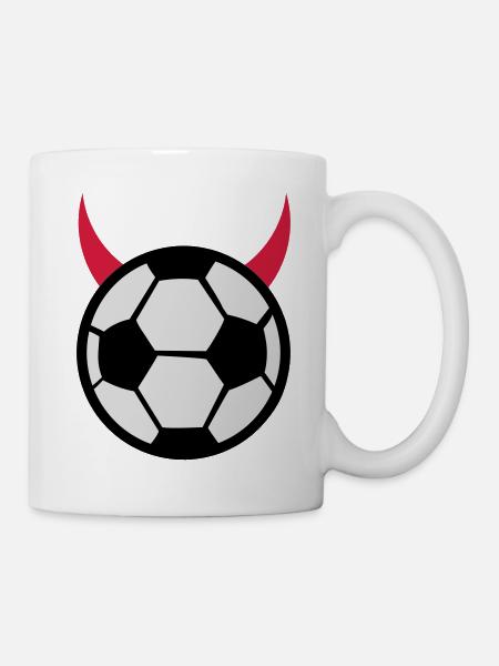fussball - fußball teufel - Tasse - Weiß