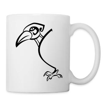 raven half - Mug - white - Right