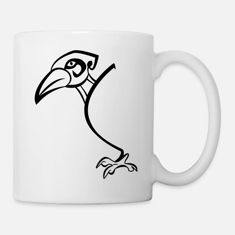raven half - Mug - white