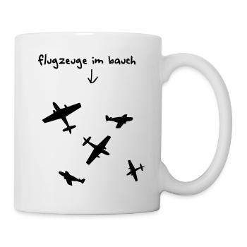 flugzeuge im bauch 1 - Tasse - Weiß - Rechts