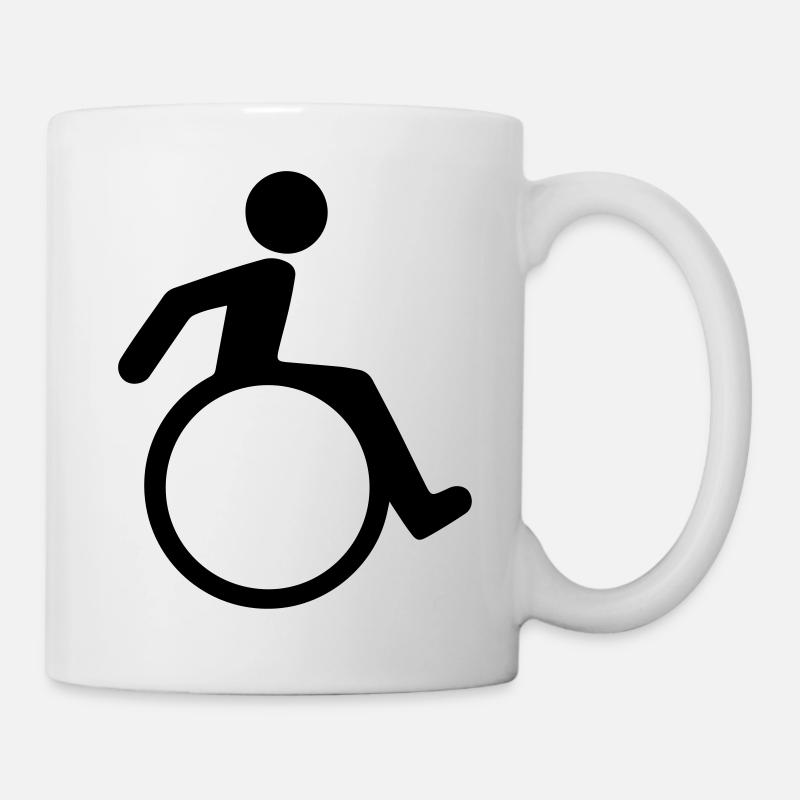 Rollstuhl (Kostenlos!) - Tasse - Weiß