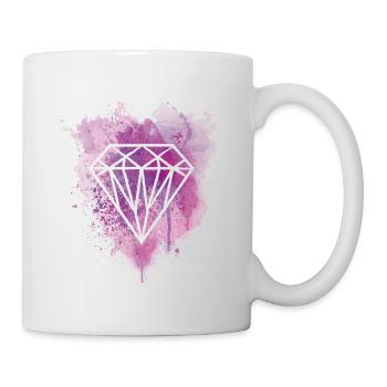 Watercolor Diamond - Tasse - Weiß - Rechts