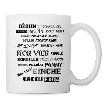 MARSEILLE-NOIR - Mug blanc - blanc - Droite