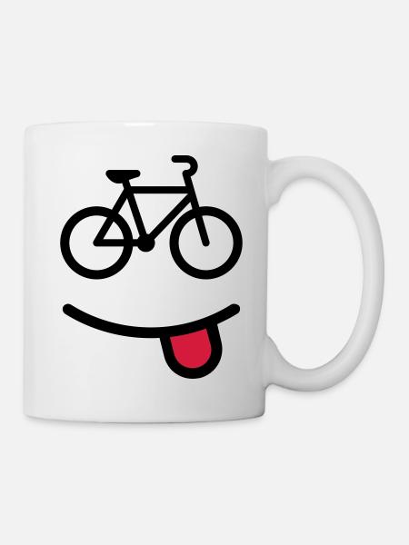 happy bike - Mug blanc - blanc