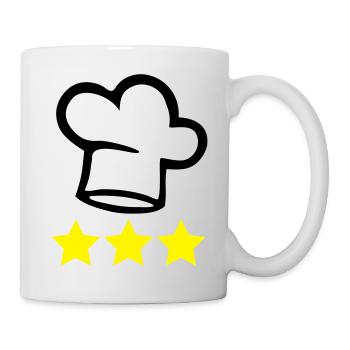 Chef's hat cook 3 stars - Mug - white - Right