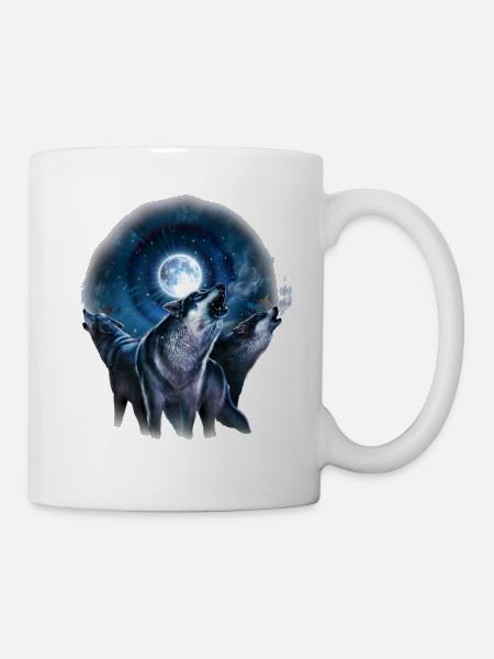 Rahmenlos JL Wolf - Design Geschenk - Tasse - Weiß
