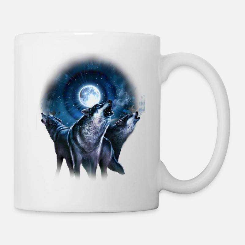 Rahmenlos JL Wolf - Design Geschenk - Tasse - Weiß