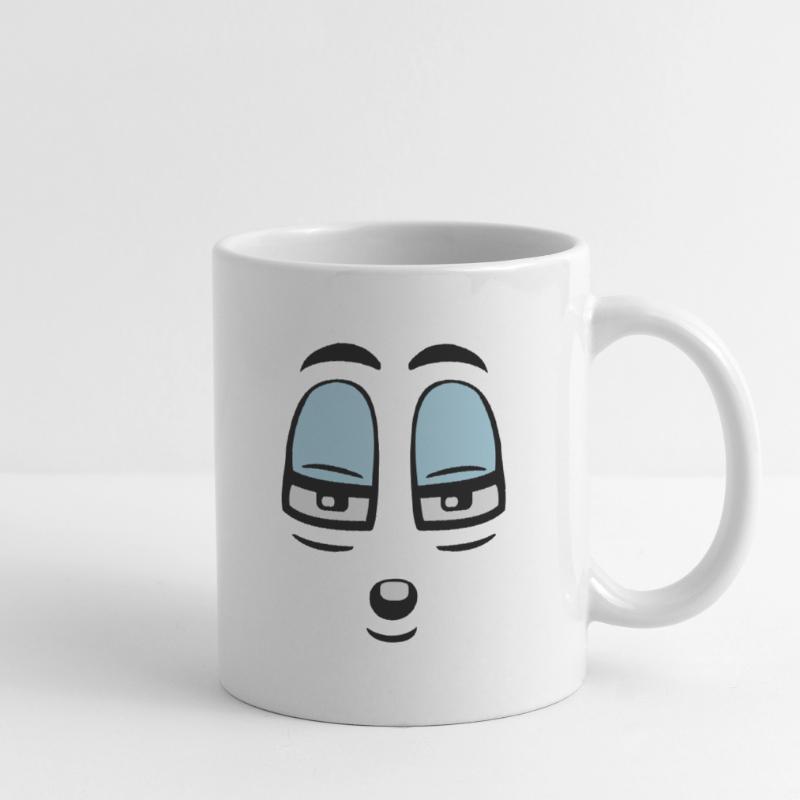 Skeptical Comic Face Judgmental Gaze Mug