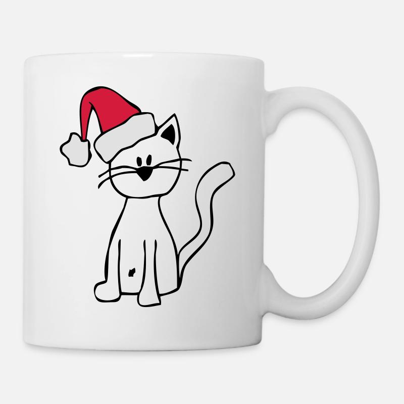 Weihnachtskatze Meowy Christmas - Tasse - Weiß
