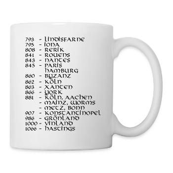 Viking-Europe-Tour back - Tasse - Weiß - Rechts