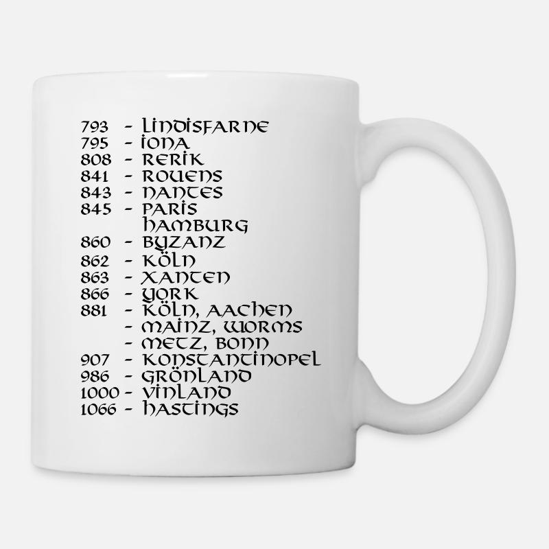Viking-Europe-Tour back - Tasse - Weiß