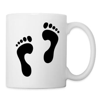 Fußabdrücke 2 - Tasse - Weiß - Rechts