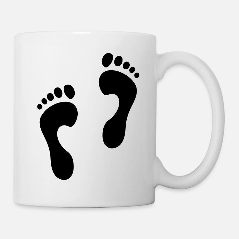 Fußabdrücke 2 - Tasse - Weiß